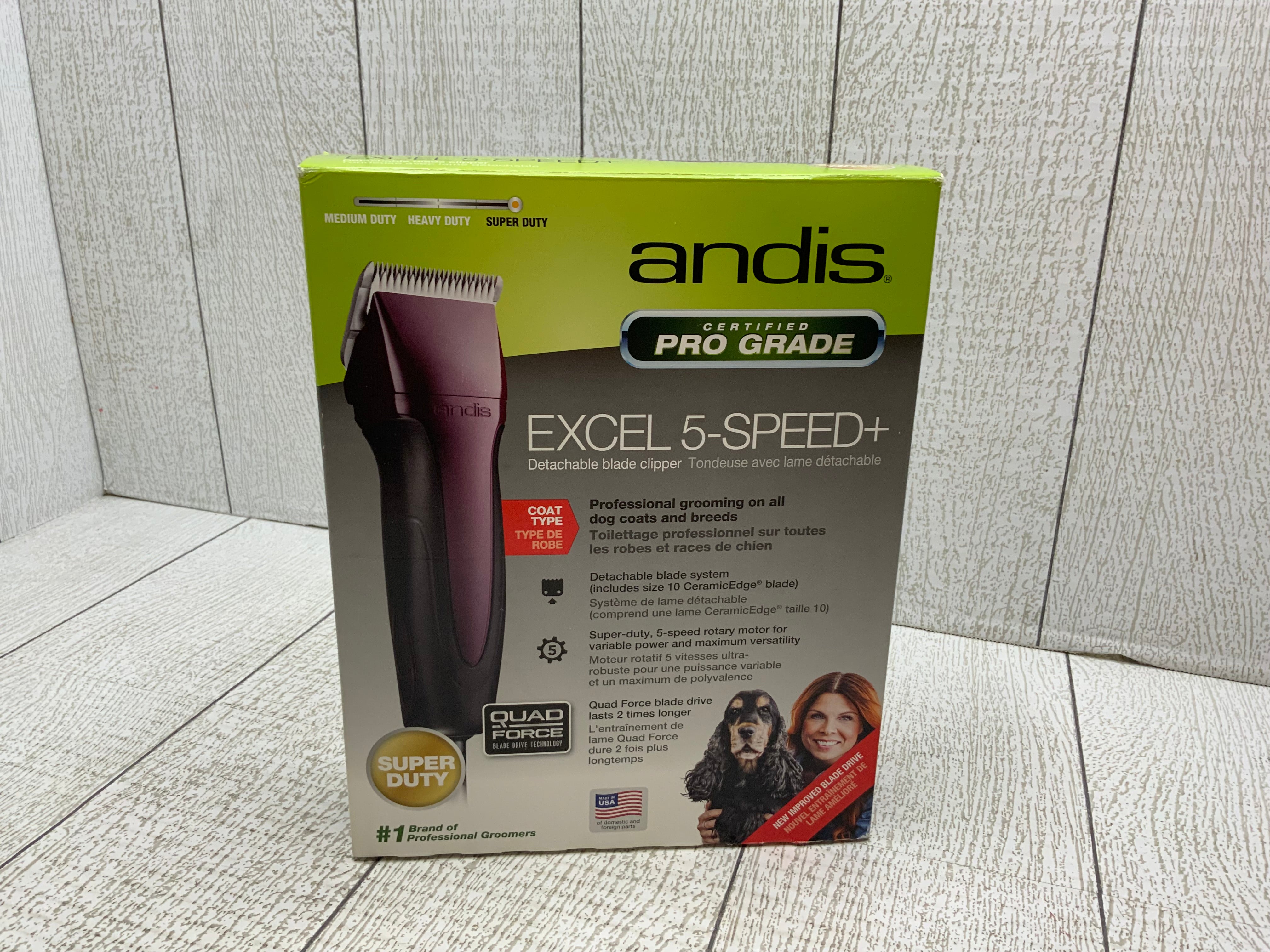 Andis Excel Pro-Animal 5-Speed Detachable Blade Clipper Kit (8048010100974)